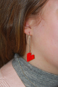 Single Heart Earrings