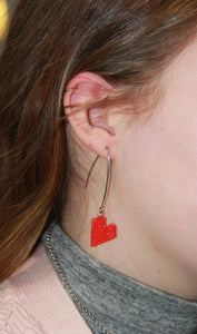 Single Heart Earrings