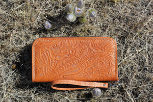 Embossed Tooled Leather Wallet