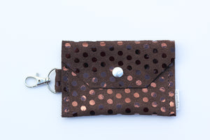 Brown Polka Dot Card Wallet