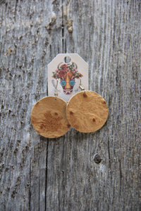 Circle Leather Earrings